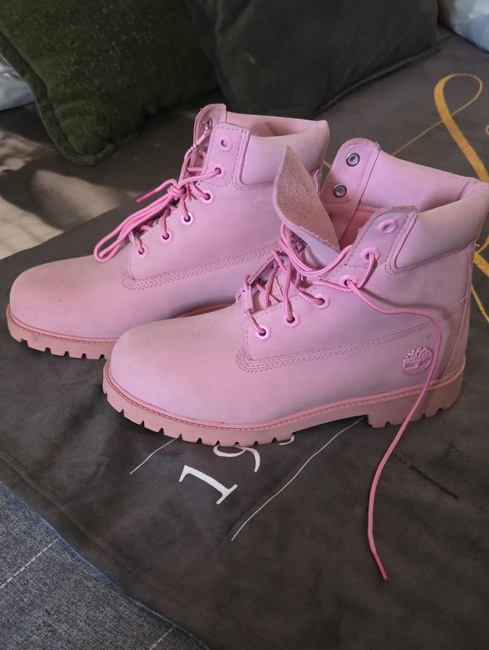 Timberland Kids Pink Lace-Up Waterproof Boots
